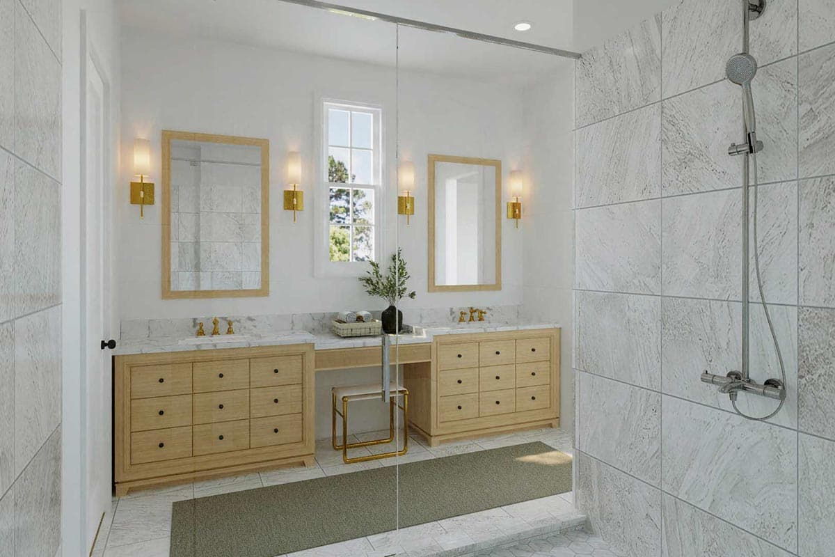 Plan 50214PH: 2-Story Modern Tudor House Plan with Main-level Master Bedroom - Image #13 - Country, European, Transitional, Tudor