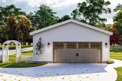 Detached Garage Plan with 24-foot by 32-foot Footprint