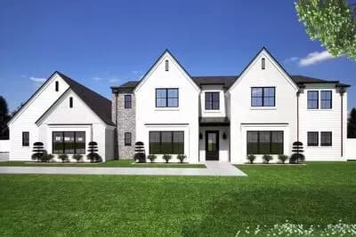Modern European-Style Estate with Study and First-floor Master Bedroom - 5416 Sq Ft