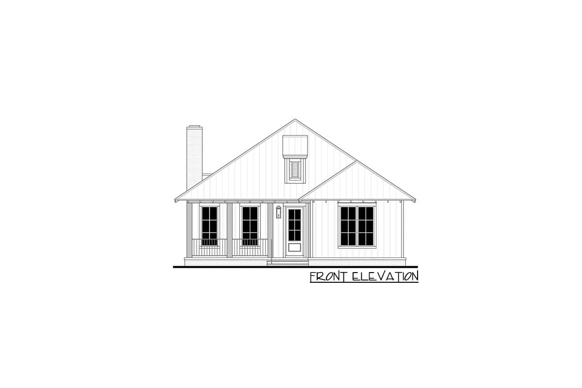 Plan 51919HZ: 3-Bedroom Lake House Plan with Large Covered Porches - Image #5 - Cabin, Cottage, Country, Southern, Southern Traditional, Traditional, Vacation