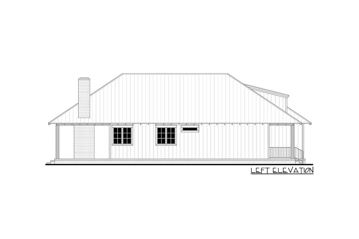 Plan 51919HZ: 3-Bedroom Lake House Plan with Large Covered Porches - Image #6 - Cabin, Cottage, Country, Southern, Southern Traditional, Traditional, Vacation