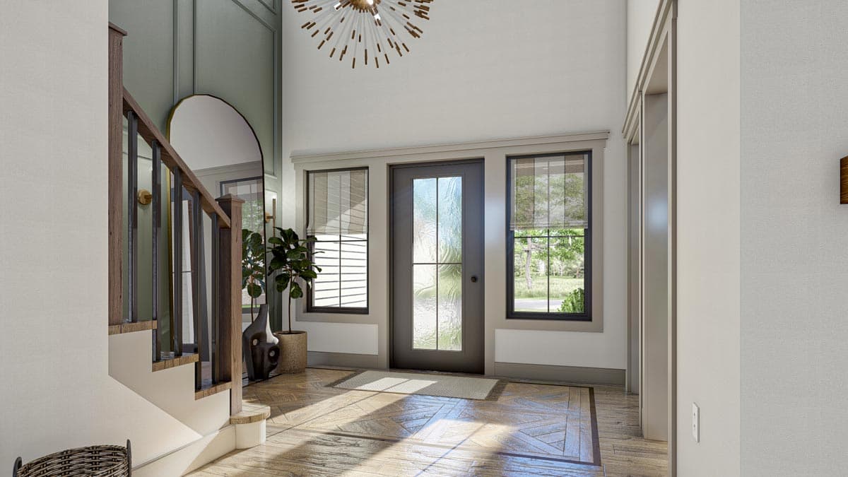 Plan 623123DJ: 4 Bed 2-Story Traditional House Plan with Vaulted Home Office - Image #8 - Craftsman, New American, Transitional