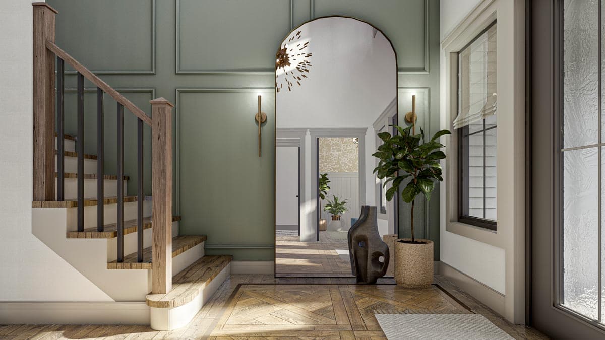 Plan 623123DJ: 4 Bed 2-Story Traditional House Plan with Vaulted Home Office - Image #9 - Craftsman, New American, Transitional