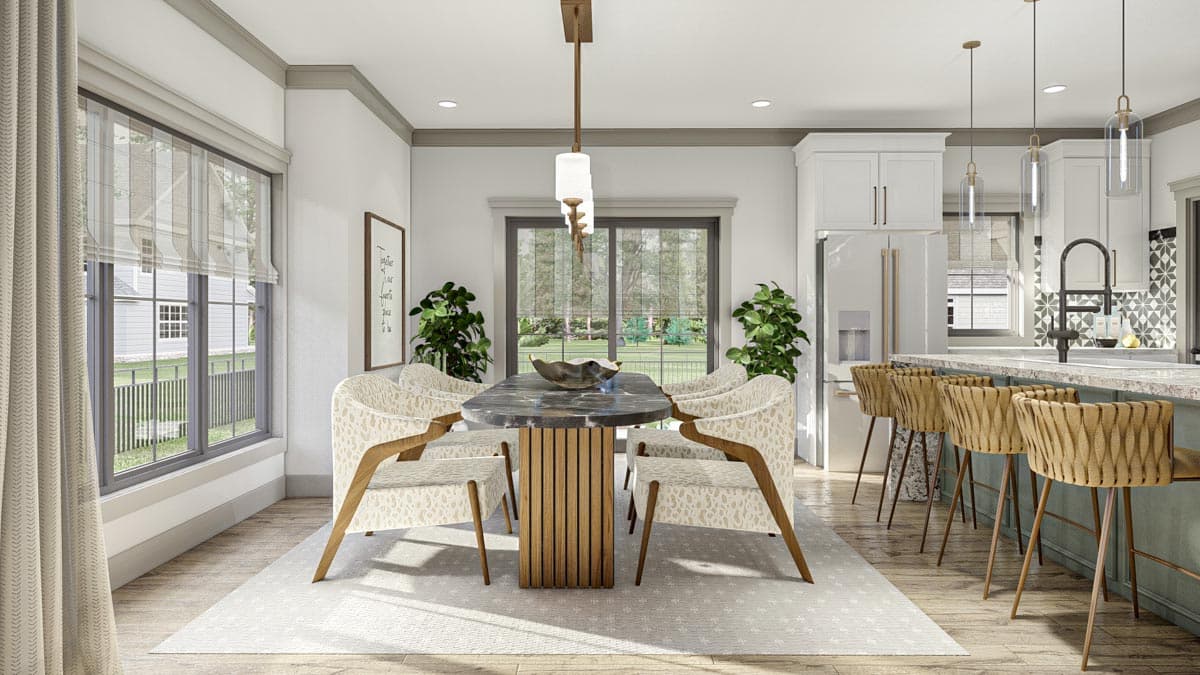 Plan 623123DJ: 4 Bed 2-Story Traditional House Plan with Vaulted Home Office - Image #13 - Craftsman, New American, Transitional