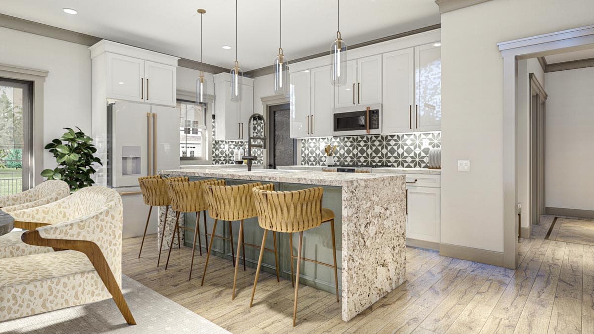 Plan 623123DJ: 4 Bed 2-Story Traditional House Plan with Vaulted Home Office - Image #15 - Craftsman, New American, Transitional