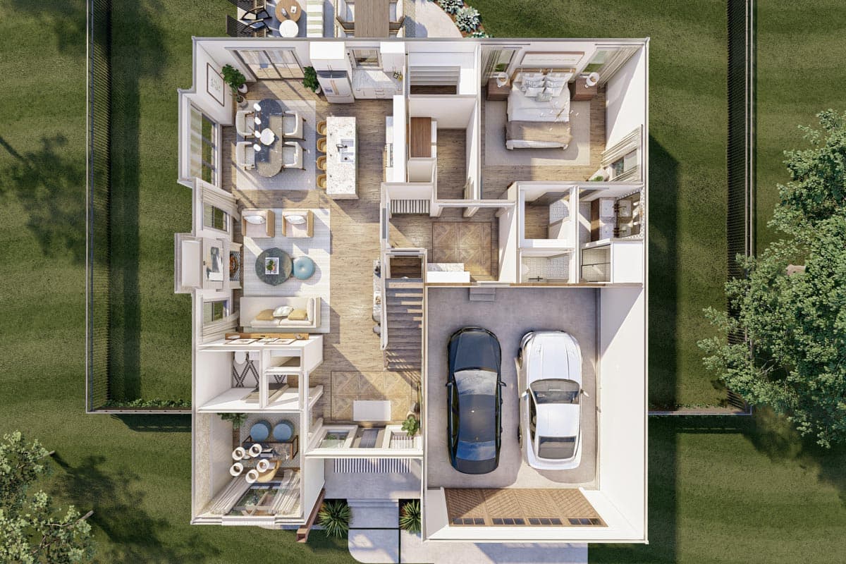 Plan 623123DJ: 4 Bed 2-Story Traditional House Plan with Vaulted Home Office - Image #26 - Craftsman, New American, Transitional