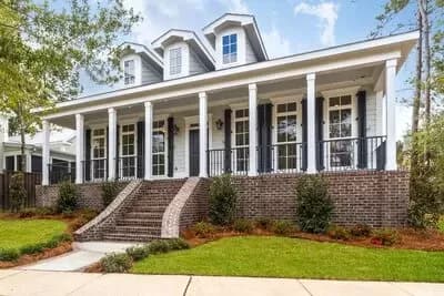 Southern Country House Plan with Two Porches and a Home Office