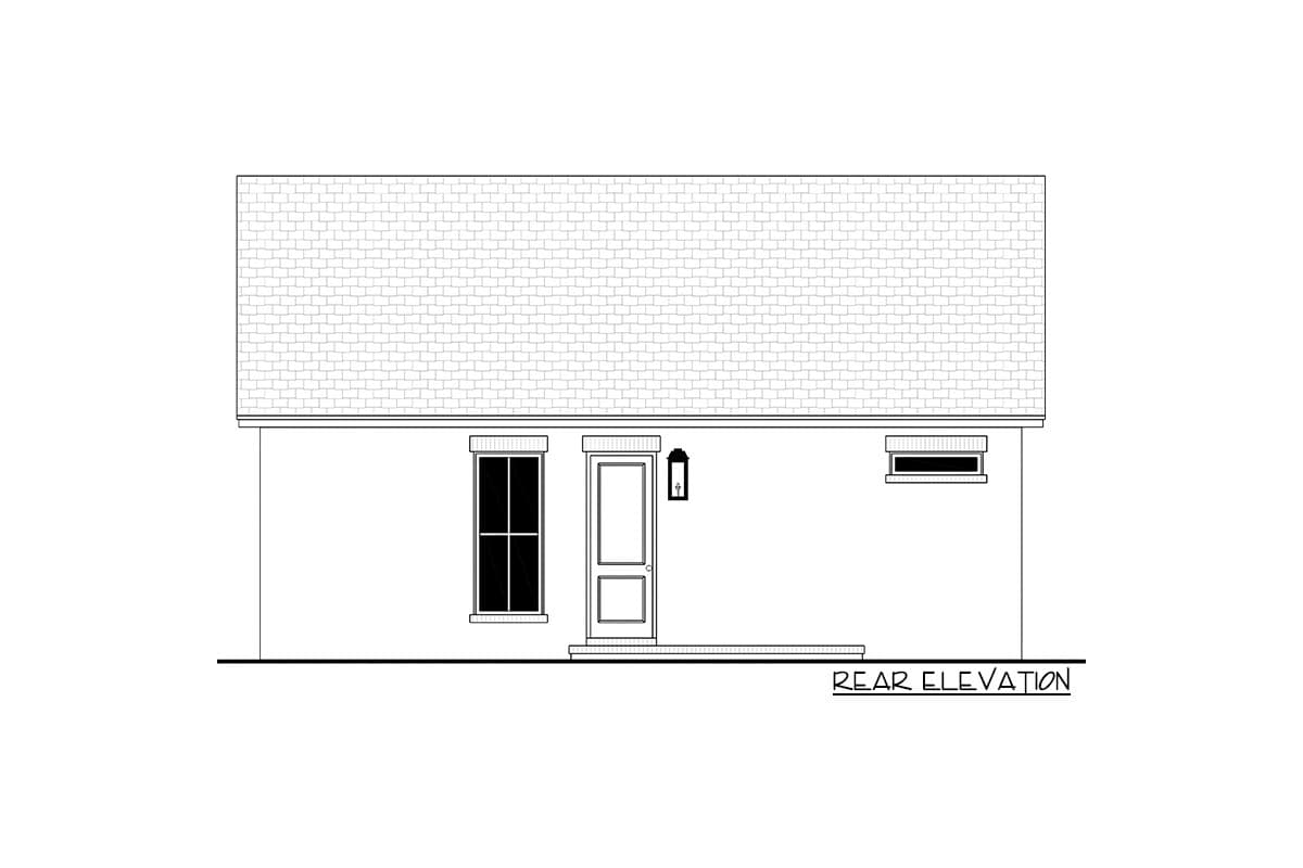 Plan 51920HZ: Modern Cottage House Plan Just Under 1200 Square Feet - Image #8 - Cottage, Southern, Traditional, Transitional