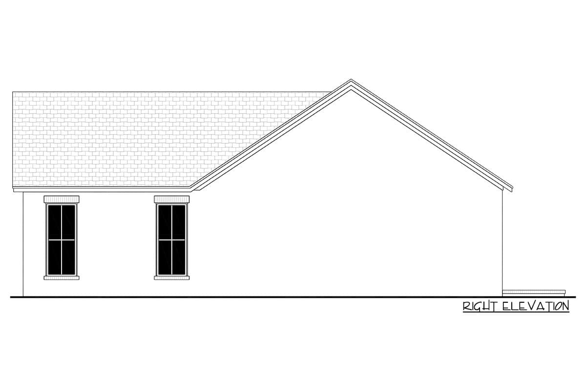 Plan 51920HZ: Modern Cottage House Plan Just Under 1200 Square Feet - Image #9 - Cottage, Southern, Traditional, Transitional