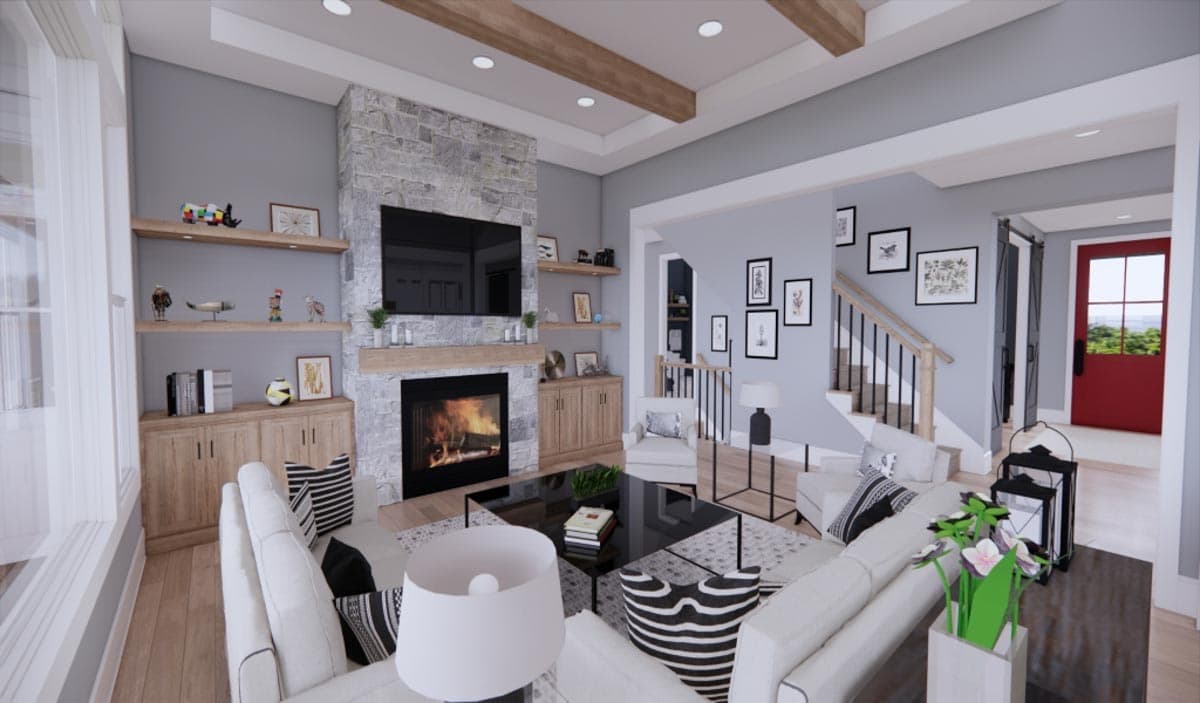 Plan 14744RK: 5-Bed Modern Farmhouse with Upstairs In-Law Suite - Image #12 - Country, Craftsman, Farmhouse, Modern Farmhouse, New American