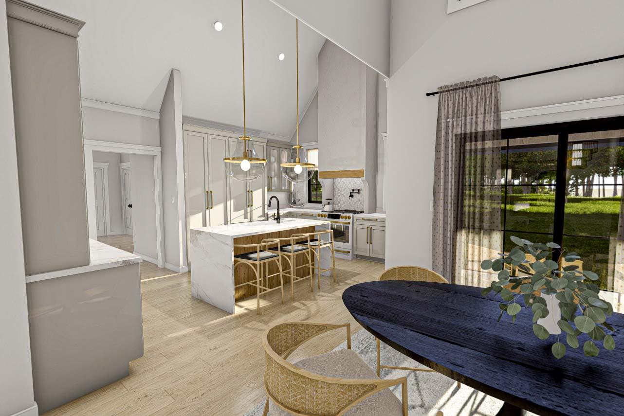 Plan 623126DJ: 2000 Sq Ft Modern Cottage-Style House Plan with Courtyard and Covered Porch - Virtual Tour Cover Image - Cottage, European, French Country, Transitional