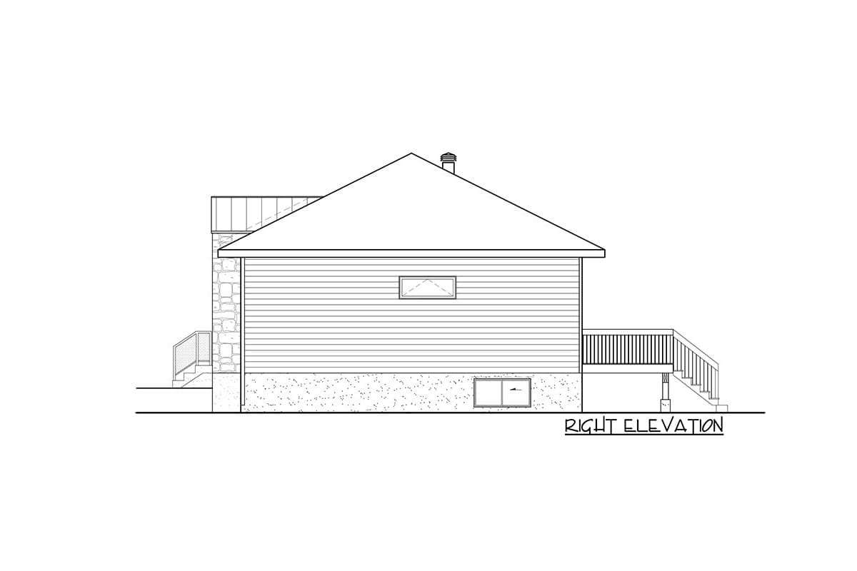 Plan 80169PM: 900 Square Foot 2 Bedroom Modern Cottage House Plan - Image #5 - Contemporary, Cottage, New American, Northwest