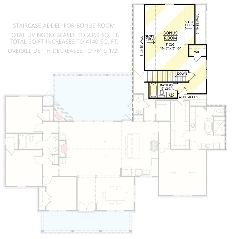Plan 56526SM: 4-Bed Modern Farmhouse Plan with Split Bedroom Floor Plan - Floor Plan - Bonus Room - Cottage, Country, Craftsman, Farmhouse, Modern Farmhouse, New American, Traditional