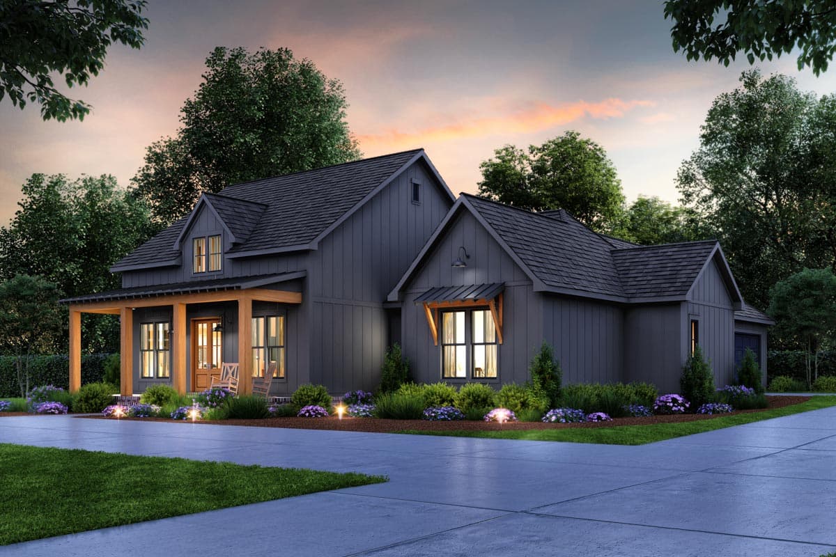 Plan 56526SM: 4-Bed Modern Farmhouse Plan with Split Bedroom Floor Plan - Image #5 - Cottage, Country, Craftsman, Farmhouse, Modern Farmhouse, New American, Traditional