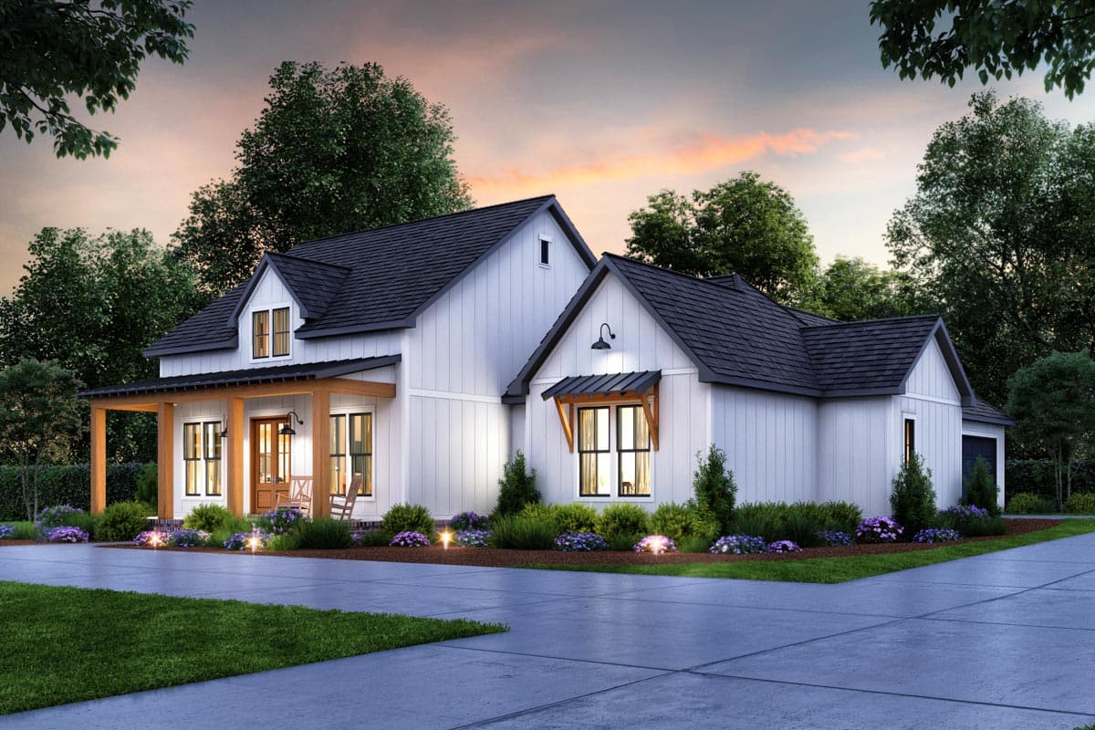 Plan 56526SM: 4-Bed Modern Farmhouse Plan with Split Bedroom Floor Plan - Image #8 - Cottage, Country, Craftsman, Farmhouse, Modern Farmhouse, New American, Traditional