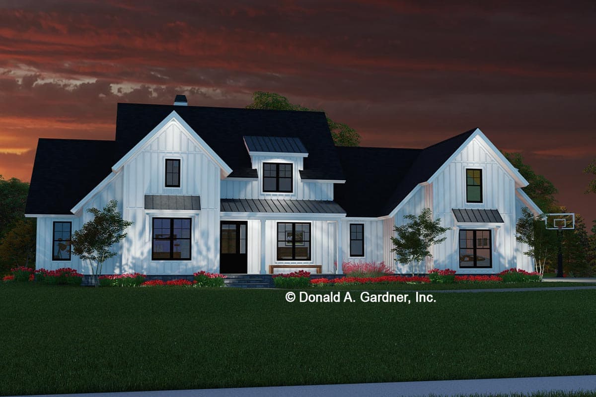 Plan 444352GDN: 2300 Sq Ft Modern Farmhouse with Home Office Option and Bonus Expansion - Image #4 - Country, Farmhouse, Modern Farmhouse, New American, Traditional