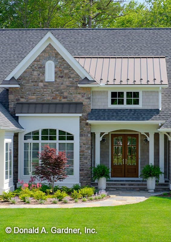 Plan 444354GDN: 3200 Square Foot One-Story Craftsman House Plan Designed for Rear Views - Image #4 - Country, Craftsman, Ranch