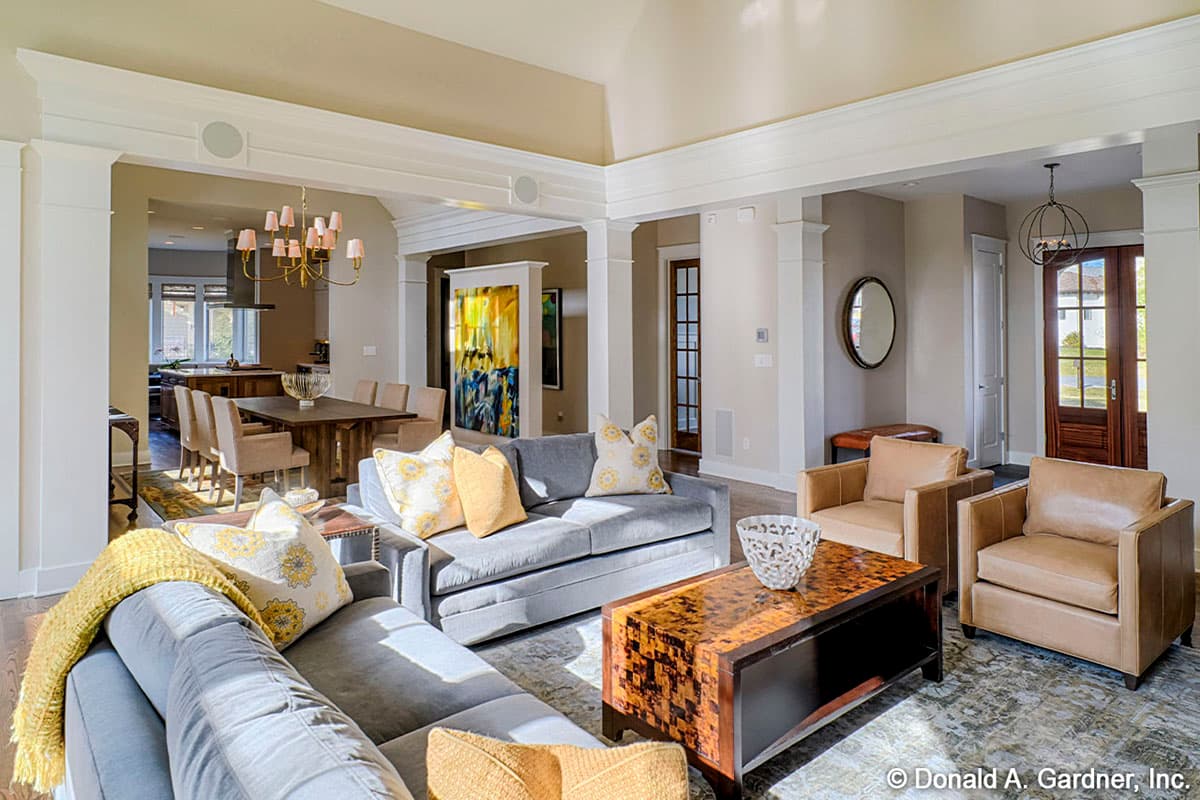 Plan 444354GDN: 3200 Square Foot One-Story Craftsman House Plan Designed for Rear Views - Image #8 - Country, Craftsman, Ranch