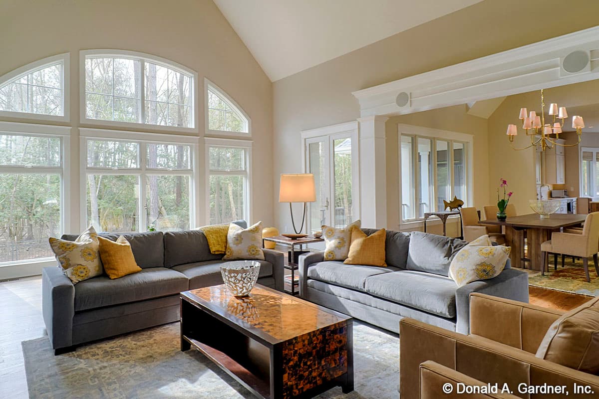 Plan 444354GDN: 3200 Square Foot One-Story Craftsman House Plan Designed for Rear Views - Image #9 - Country, Craftsman, Ranch