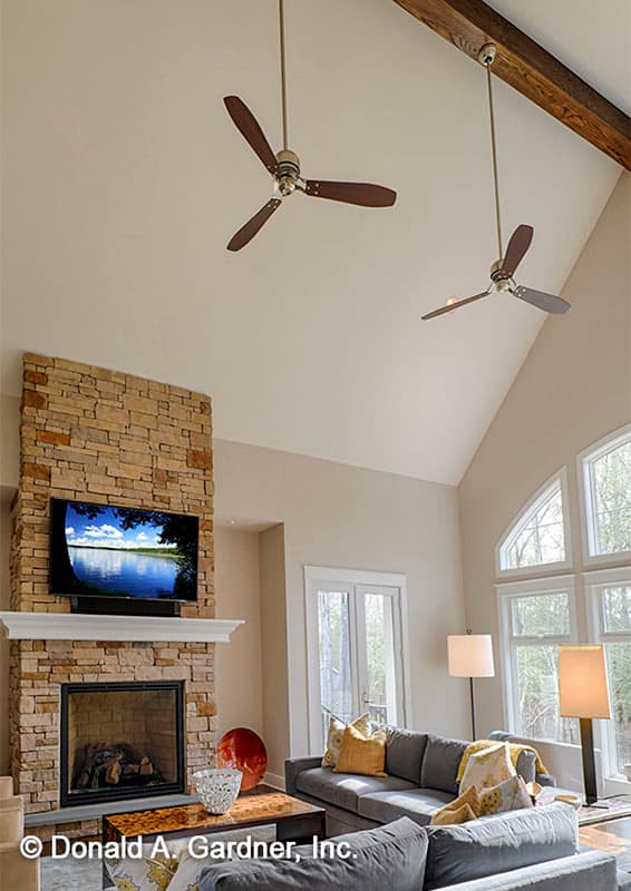 Plan 444354GDN: 3200 Square Foot One-Story Craftsman House Plan Designed for Rear Views - Image #11 - Country, Craftsman, Ranch