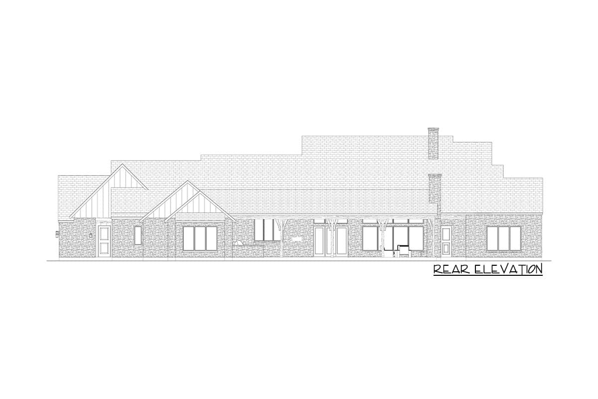 Plan 915051CHP: Exclusive Hill Country House Plan with Study and Large Covered Porch - 3680 Sq Ft - Image #43 - Country, Farmhouse, Hill Country, Modern Farmhouse, New American