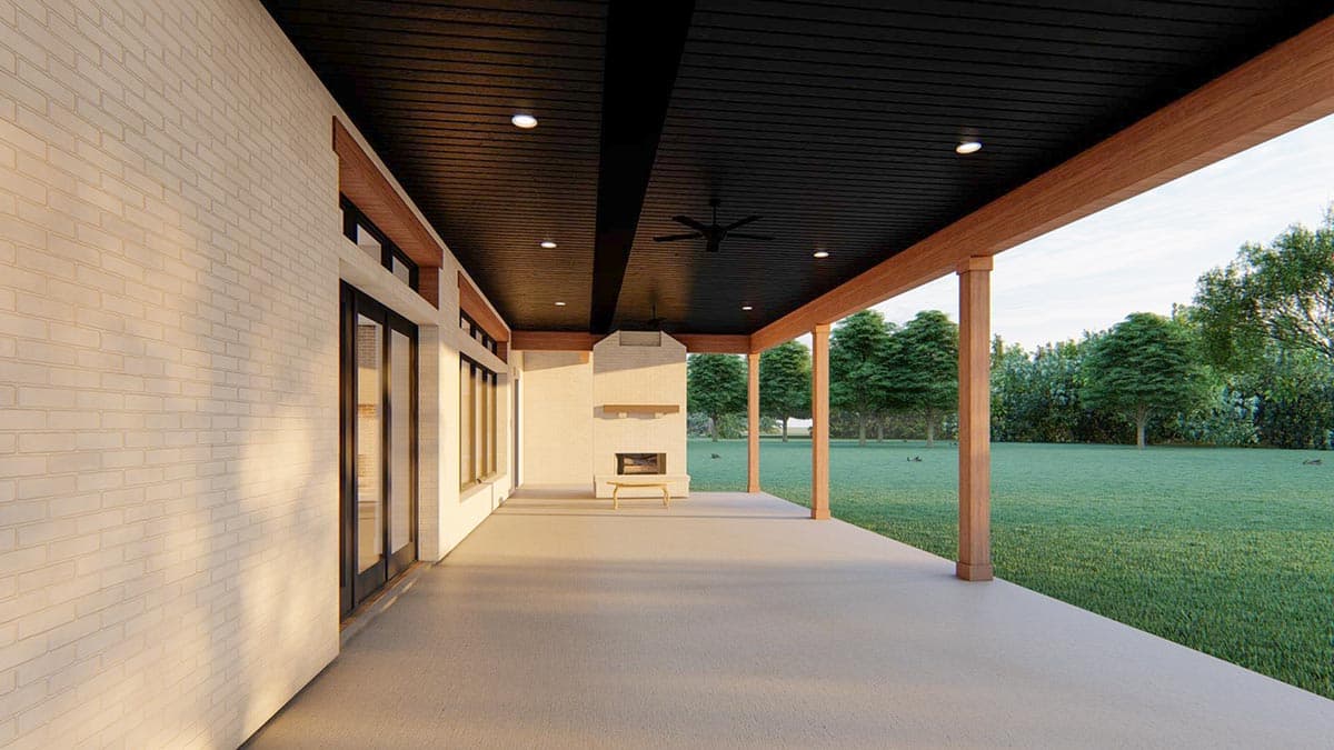 Plan 915051CHP: Exclusive Hill Country House Plan with Study and Large Covered Porch - 3680 Sq Ft - Image #40 - Country, Farmhouse, Hill Country, Modern Farmhouse, New American