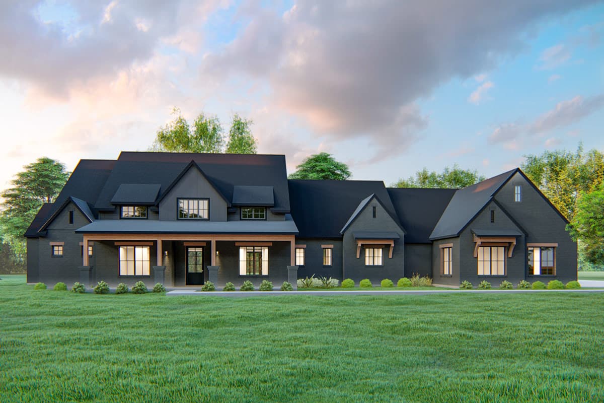 Plan 915051CHP: Exclusive Hill Country House Plan with Study and Large Covered Porch - 3680 Sq Ft - Image #6 - Country, Farmhouse, Hill Country, Modern Farmhouse, New American