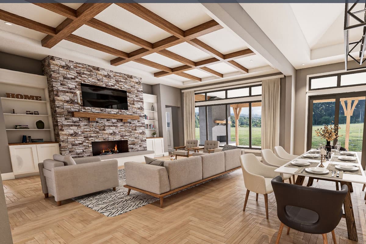 Plan 915051CHP: Exclusive Hill Country House Plan with Study and Large Covered Porch - 3680 Sq Ft - Virtual Tour Cover Image - Country, Farmhouse, Hill Country, Modern Farmhouse, New American