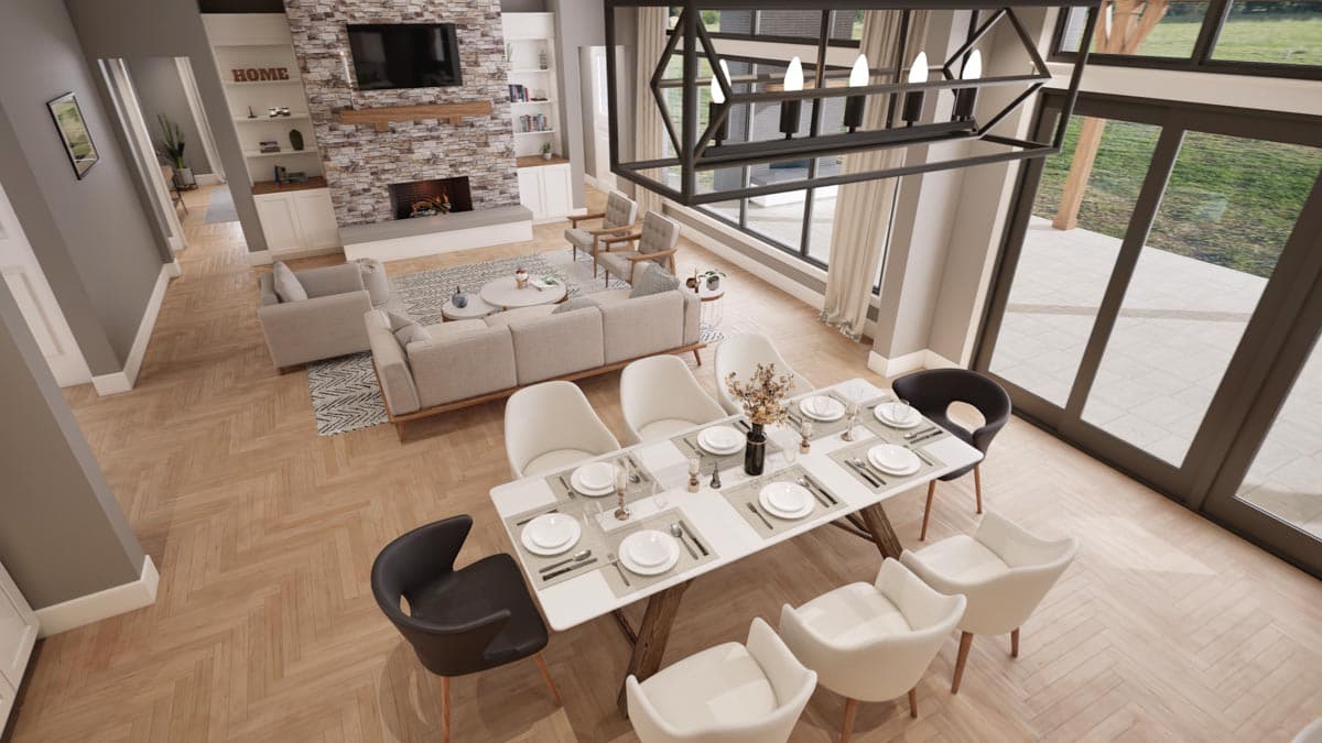 Plan 915051CHP: Exclusive Hill Country House Plan with Study and Large Covered Porch - 3680 Sq Ft - Image #14 - Country, Farmhouse, Hill Country, Modern Farmhouse, New American