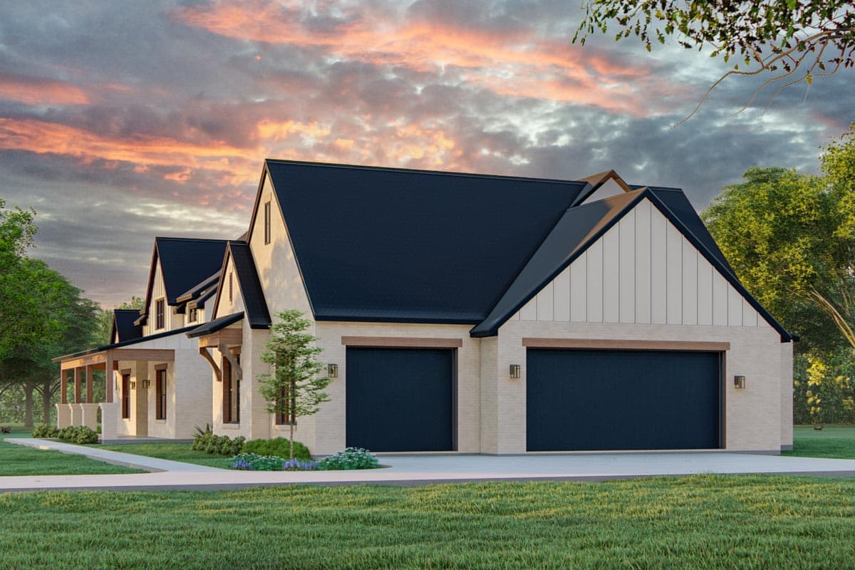 Plan 915051CHP: Exclusive Hill Country House Plan with Study and Large Covered Porch - 3680 Sq Ft - Image #5 - Country, Farmhouse, Hill Country, Modern Farmhouse, New American