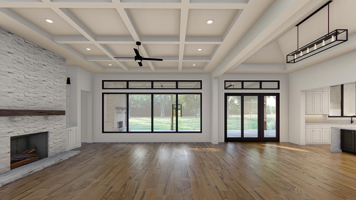 Plan 915051CHP: Exclusive Hill Country House Plan with Study and Large Covered Porch - 3680 Sq Ft - Image #34 - Country, Farmhouse, Hill Country, Modern Farmhouse, New American