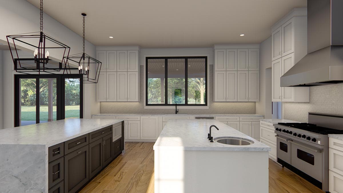 Plan 915051CHP: Exclusive Hill Country House Plan with Study and Large Covered Porch - 3680 Sq Ft - Image #37 - Country, Farmhouse, Hill Country, Modern Farmhouse, New American