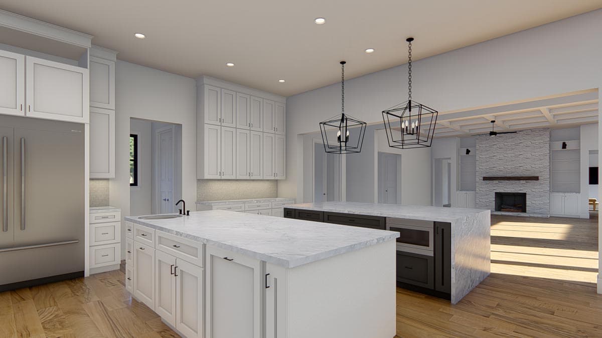 Plan 915051CHP: Exclusive Hill Country House Plan with Study and Large Covered Porch - 3680 Sq Ft - Image #38 - Country, Farmhouse, Hill Country, Modern Farmhouse, New American