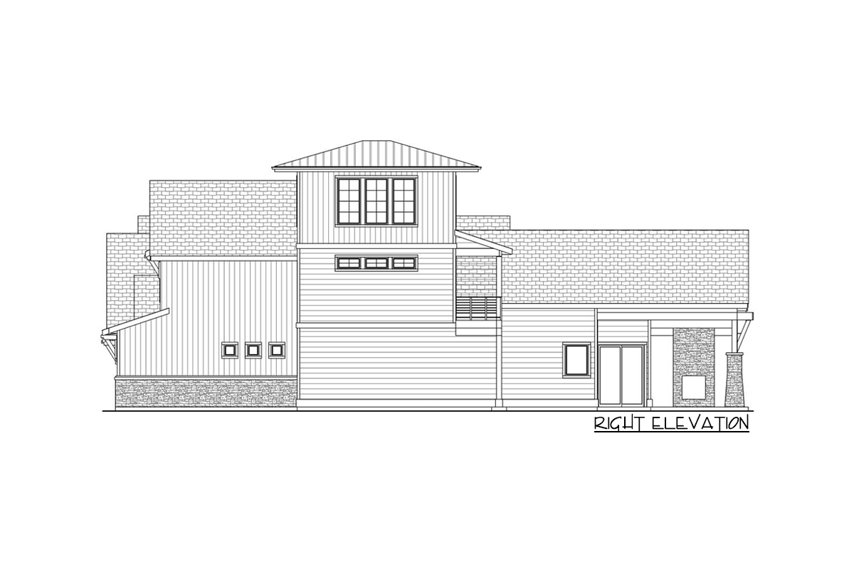 Plan 580013DFT: 4-Bed New American Home Plan with 3rd Floor Eagles Nest - Image #5 - Country, Craftsman, Mountain, New American, Rustic, Traditional