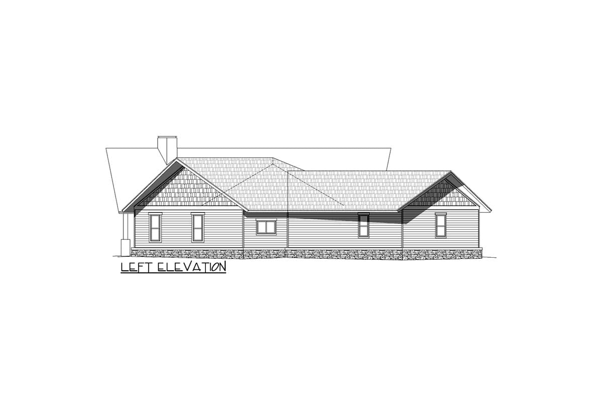 Plan 680012VR: Rustic Mountain Lodge with Home Office and Vaulted Interior - Image #4 - Craftsman, Mountain, Northwest, Rustic