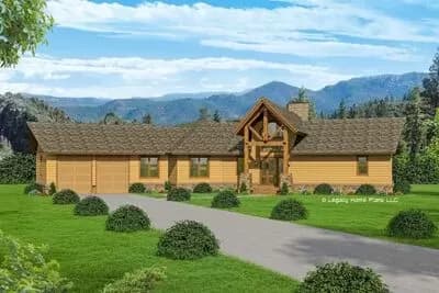 Rustic Mountain Lodge with Home Office and Vaulted Interior