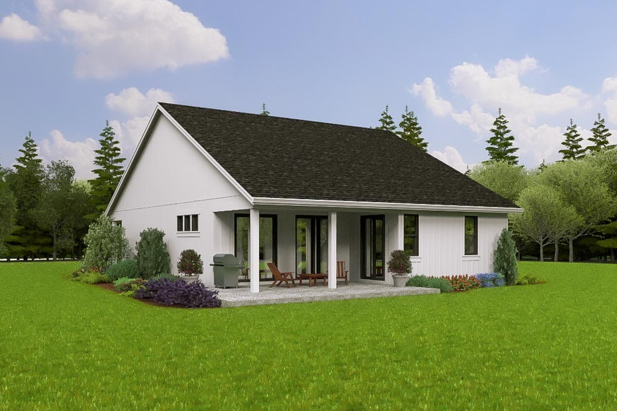 Plan 69212AM: 1446 Square Foot Home Plan with Home Office Flex Room - Image #9 - Cottage, Country, Traditional