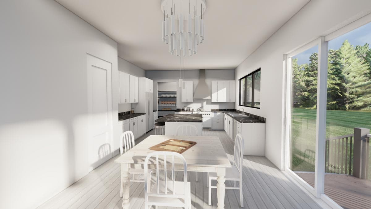 Plan 490048NAH: Modern European Home Plan with Vaulted Great Room - Image #8 - Contemporary, Country, European, New American, Transitional