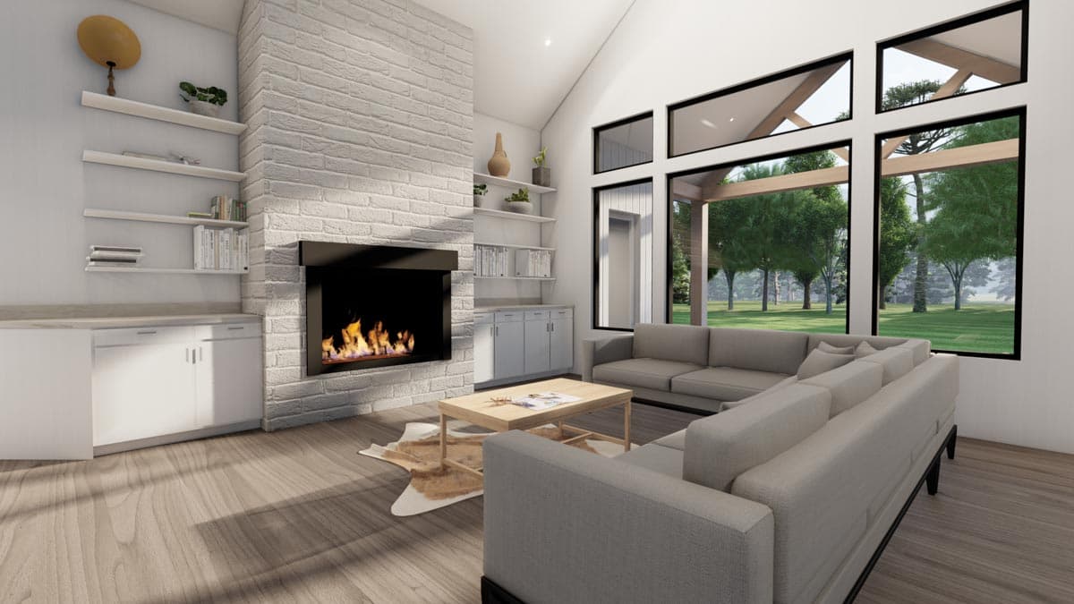Plan 490049NAH: 3 Bed Modern Ranch Home Plan with Flex Room - Image #7 - Craftsman, European, New American, Ranch, Transitional