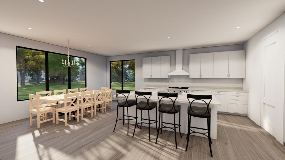 Plan 490049NAH: 3 Bed Modern Ranch Home Plan with Flex Room - Image #8 - Craftsman, European, New American, Ranch, Transitional