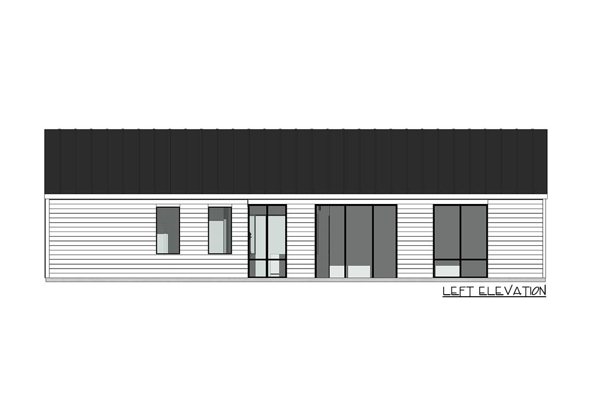 Plan 420053WNT: 1417 Square Foot Contemporary House Plan with Home Office - Image #6 - Contemporary, Cottage, Country, Craftsman