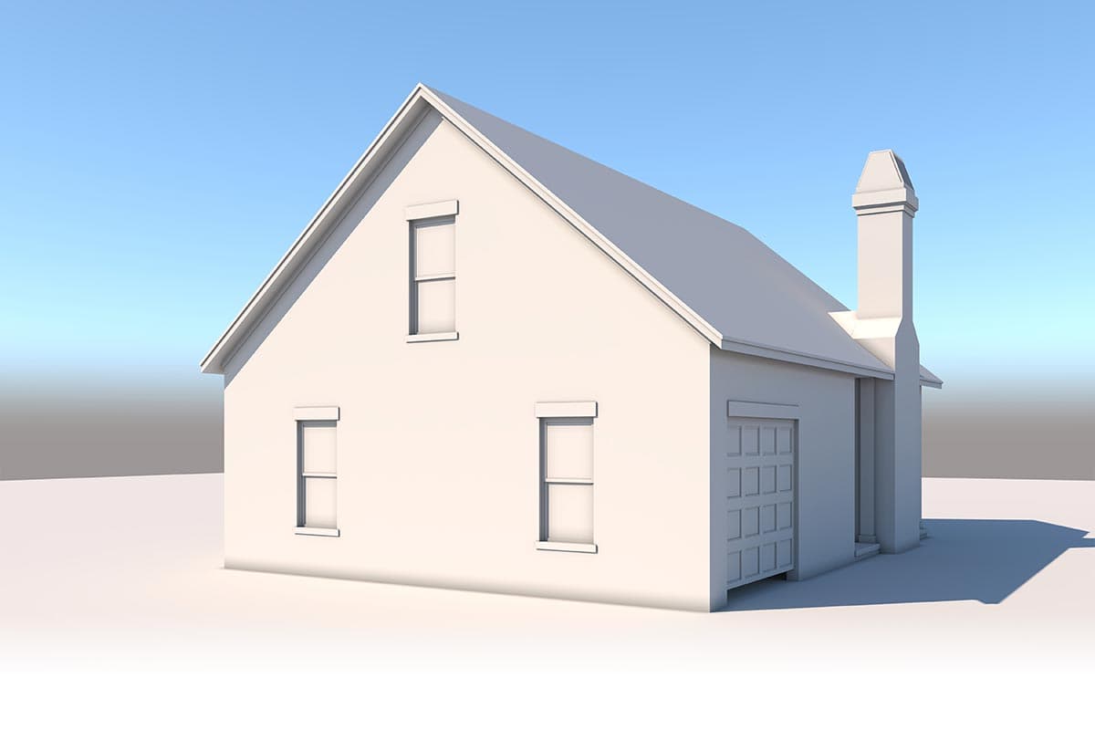 Plan 51922HZ: Pool House Plan with Upstairs Game Room - 566 Sq Ft - Image #4 - Traditional, Transitional