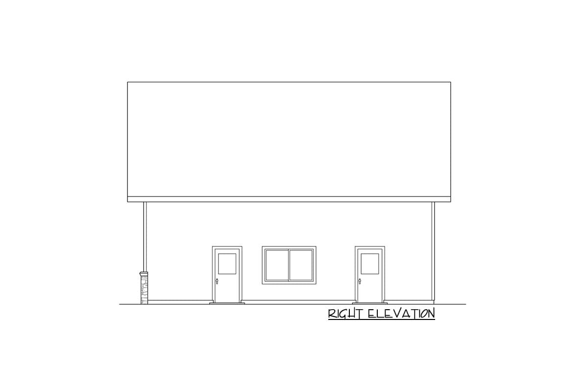 Plan 72350DA: 1080 Square Foot Detached 2-Car Garage with Storage Above - Image #4 - Country, Traditional