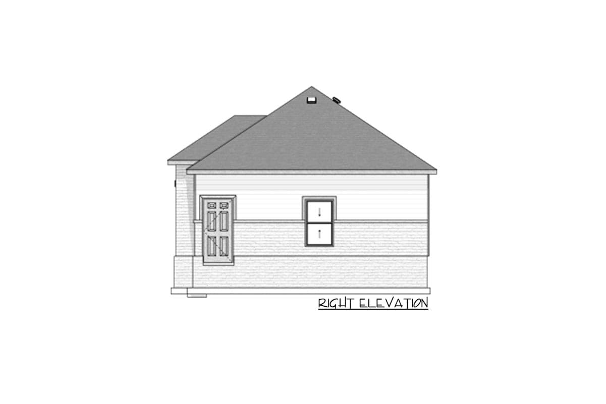 Plan 911024JVD: 899 Square Foot Detached 3-Car Garage with Hipped Roof - Image #6 - Southern, Traditional