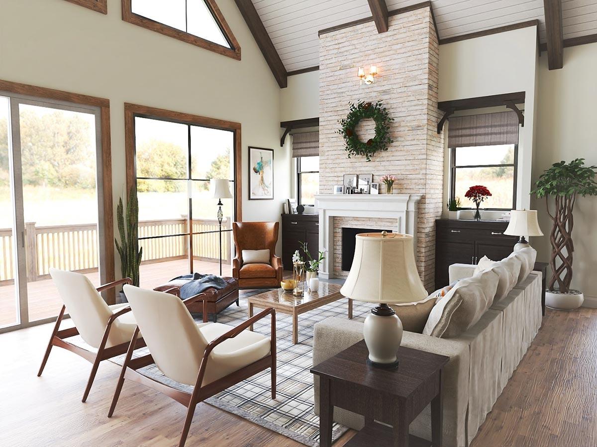 Plan 25779GE: Hillside Home Plan with Large Outdoor Spaces in Back - 1890 Sq Ft - Image #12 - Contemporary, Craftsman, Mountain, New American, Northwest, Rustic, Vacation