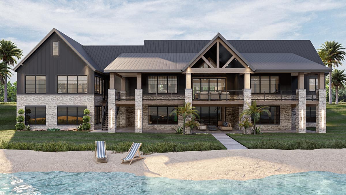 Plan 623134DJ: Multi-Generational One-Story Lake House Plan with Main Floor Suite with Second Kitchen - Image #5 - Coastal, Country, Craftsman, Mountain, New American, Ranch, Rustic, Traditional