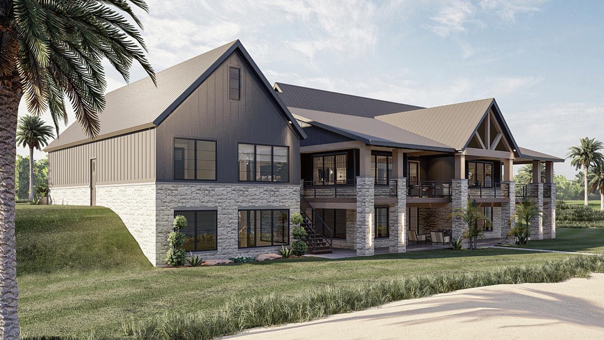 Plan 623134DJ: Multi-Generational One-Story Lake House Plan with Main Floor Suite with Second Kitchen - Image #6 - Coastal, Country, Craftsman, Mountain, New American, Ranch, Rustic, Traditional