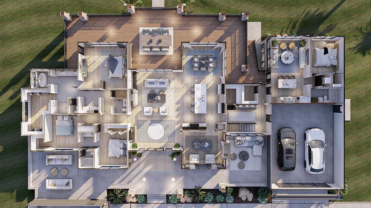 Plan 623134DJ: Multi-Generational One-Story Lake House Plan with Main Floor Suite with Second Kitchen - Image #25 - Coastal, Country, Craftsman, Mountain, New American, Ranch, Rustic, Traditional