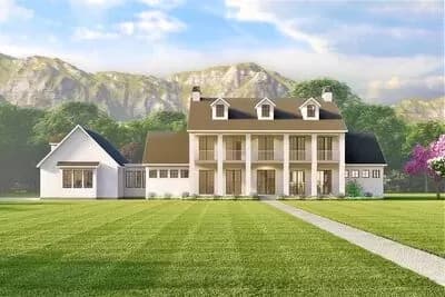 Two-story Colonial House Plan with Master On Main and 2-Story Great Room