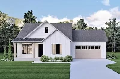 Petite 3 Bed Country Cottage House Plan with Optional Finished Lower Level - 1209 Sq Ft